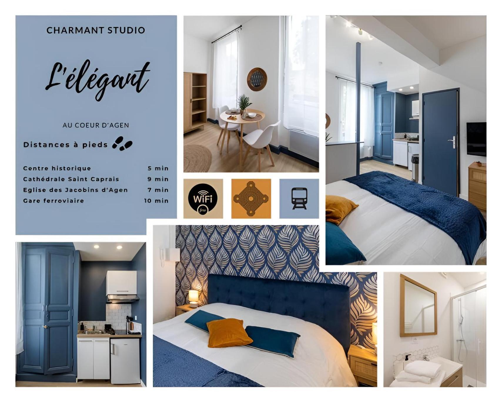 אז'ן L'Elegant, Charmant Studio Hyper Centre Gare 800M מראה חיצוני תמונה